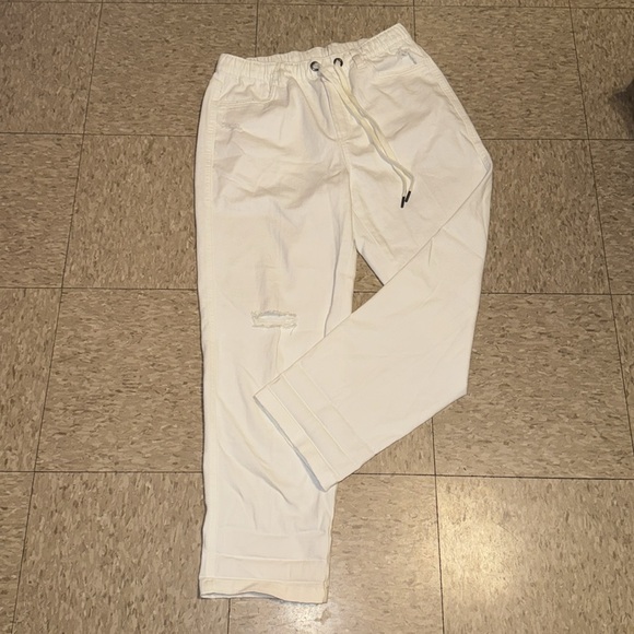 aerie High-Waisted Relaxed Denim Jogger in Pure White size Medium (Size 8 US) - Picture 16 of 16